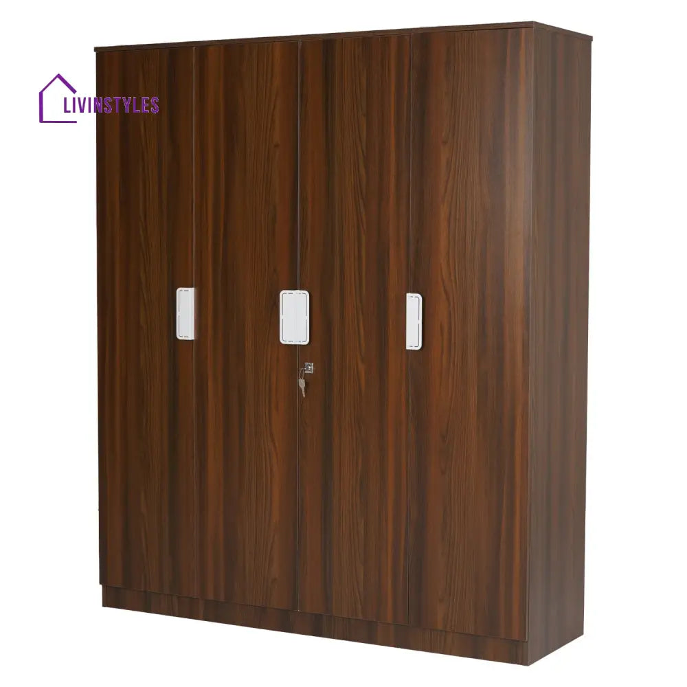 Gennady 4 Door Wardrobe (Classic Walnut) Home Furniture