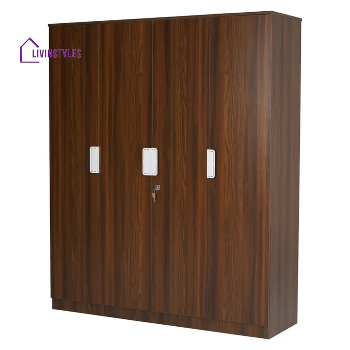 Gennady 4 Door Wardrobe (Classic Walnut) Home Furniture