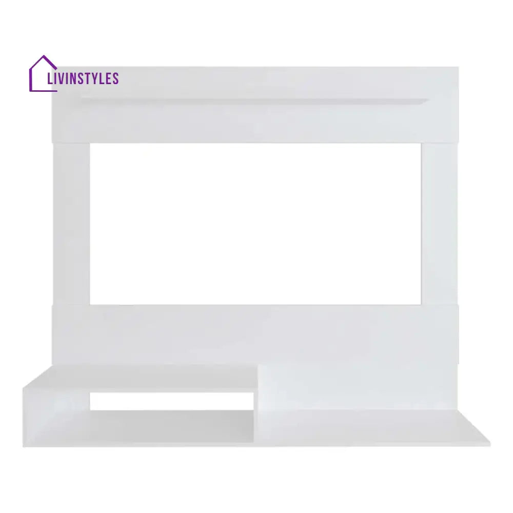 Ivy Wall Mounted White Finish Tv Unit Stand for Living Room