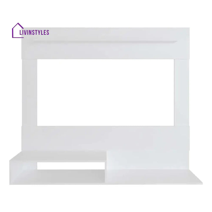 Ivy Wall Mounted White Finish Tv Unit Stand for Living Room