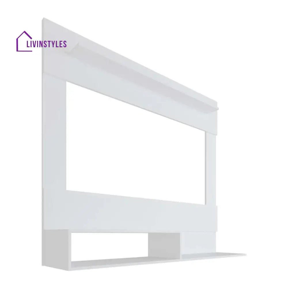 Ivy Wall Mounted White Finish Tv Unit Stand for Living Room