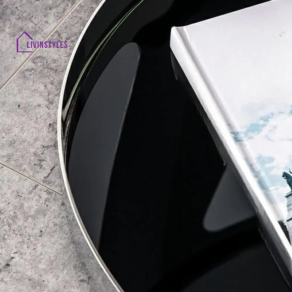 Iyla Stainless Steel Frame Coffee Table with Glass Top