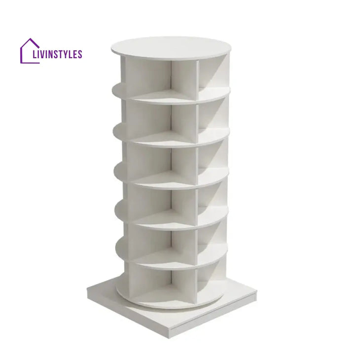 Izolda Engineered Wood Rotating Shoe Rack for Home