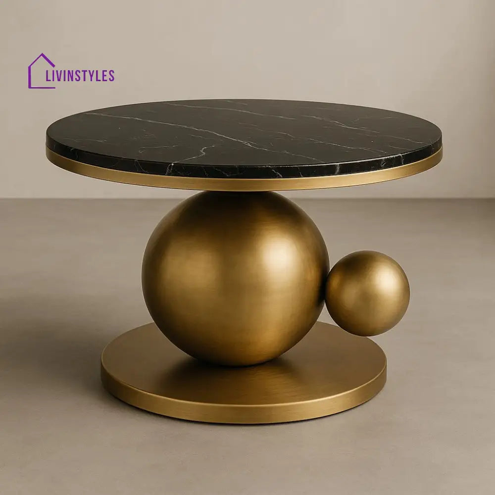 Izolda Stainless Steel Gold Finish Coffee Table for Living Room