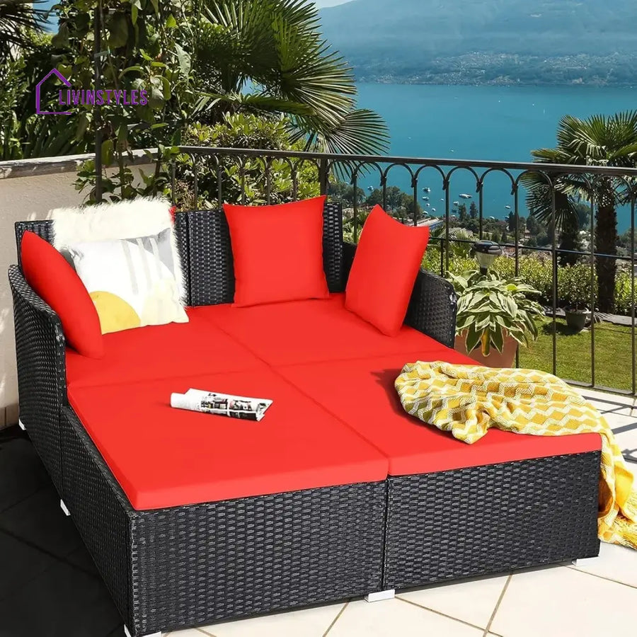 Jacinta Outdoor Patio Double Seater Daybed For Garden Poolside - Daybed