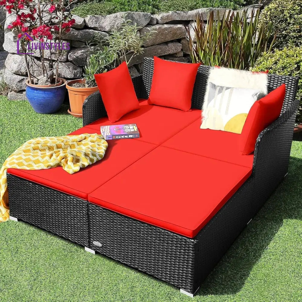 Jacinta Outdoor Patio Double Seater Daybed For Garden Poolside - Daybed