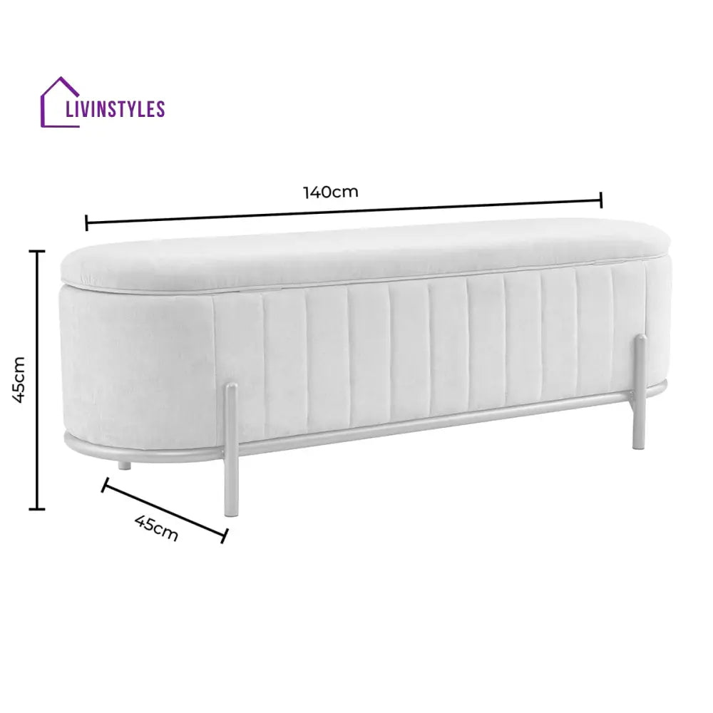 Jacinto Panelled Storage Ottoman - Black End of Bed Ottomans