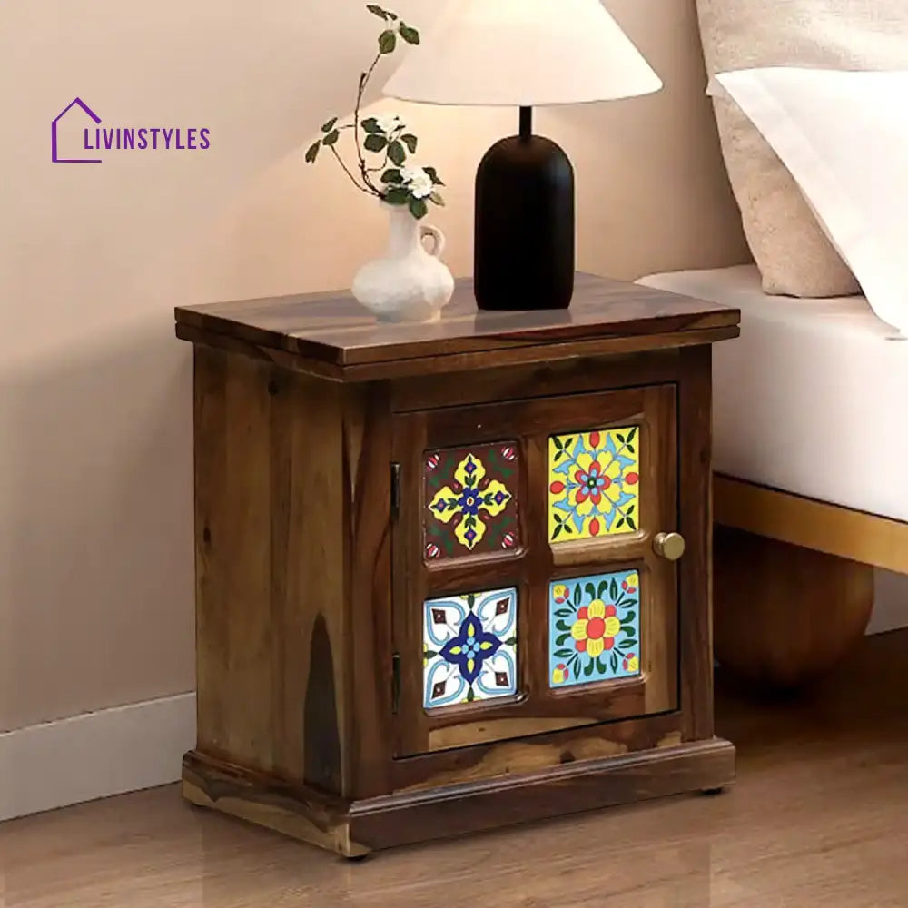 Anamika Sheesham Wood Bedside Tables Teak Bedroom Furniture Sets
