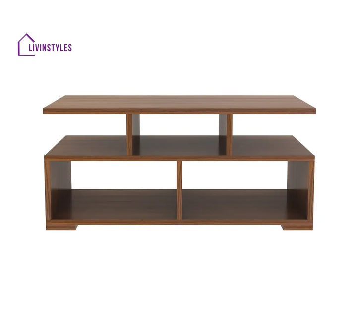 Jacks Coffee Table with Open Shelves | Wooden Finish | Rectangle Shape