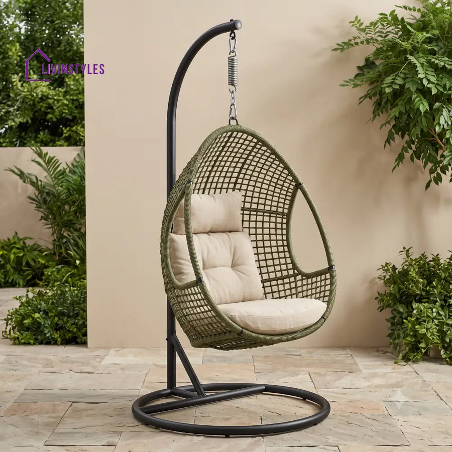 Jadwiga Premium MS Frame with Powder Coated Outdoor Swing Chair with Stand