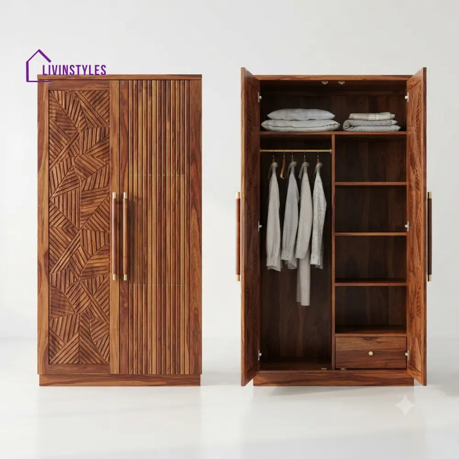 Jahnavi Wooden Wardrobe for Clothes | Cupboard for Clothes