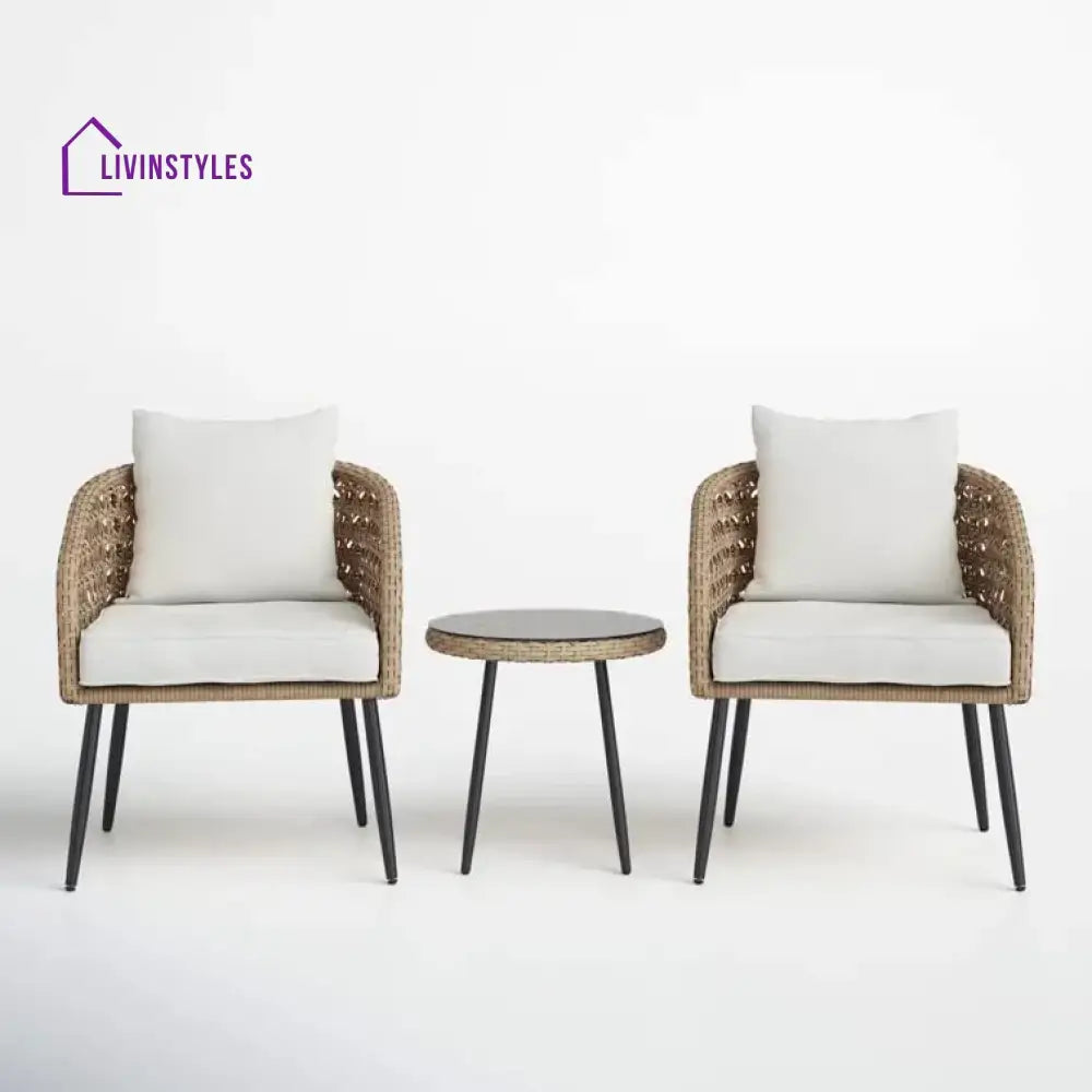 Jai 3-Piece Patio Furniture Set (Beige & Off-White)