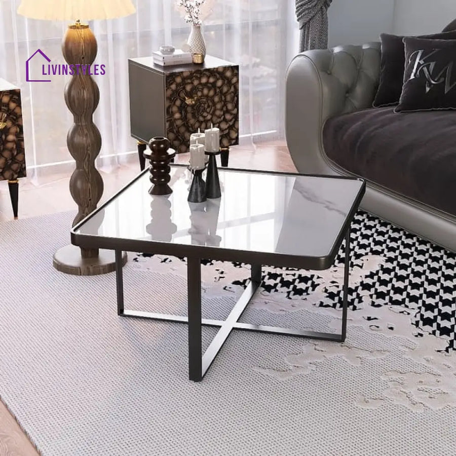 Jai Square Marble Coffee Table For Living Room