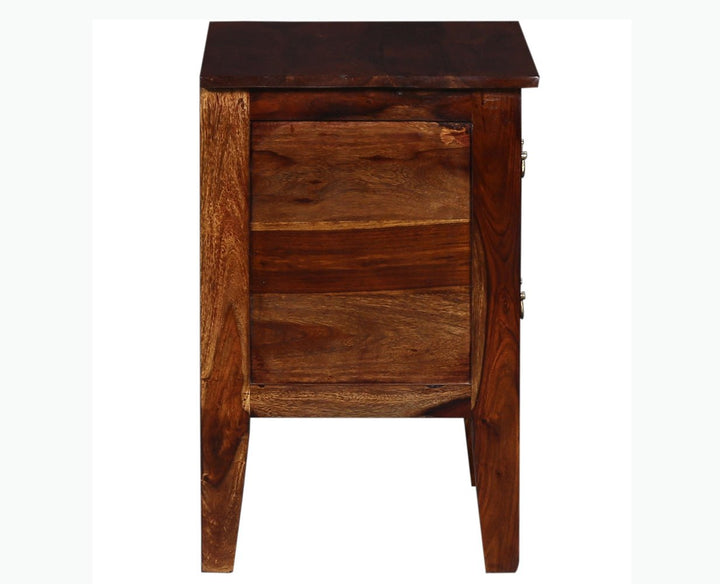 Jalandhar Wooden Two Drawers Bedside Table