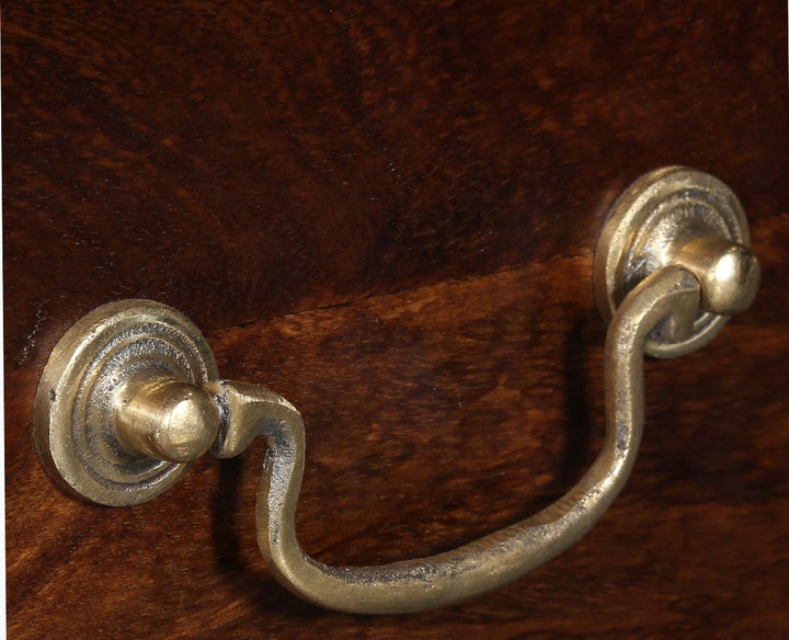 Jalandhar Wooden Two Drawers Bedside Table