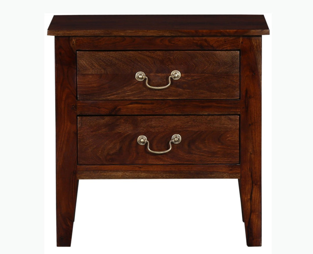 Jalandhar Wooden Two Drawers Bedside Table