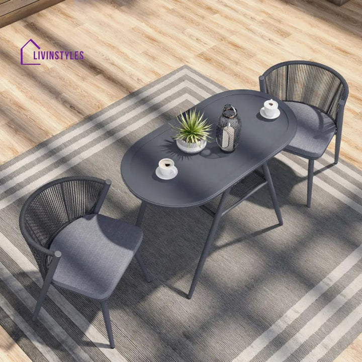 James 2 Seater Oval Outdoor Set With Cushions