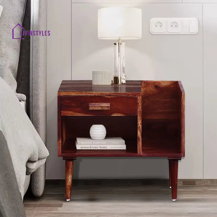 Nexo Sheesham Bed Side Table Honey Bedroom Furniture Sets