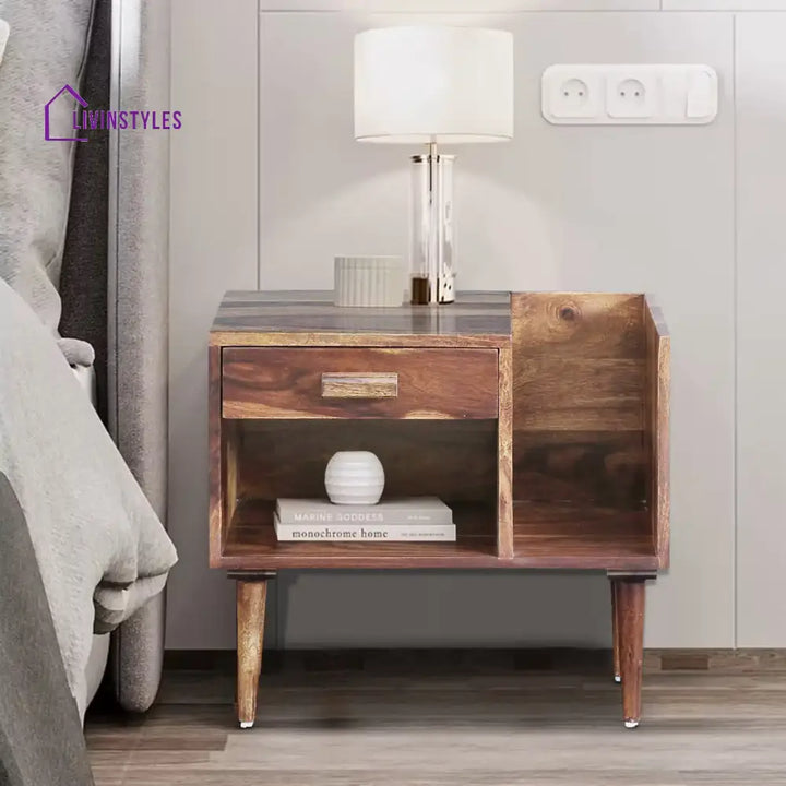 Nexo Sheesham Bed Side Table Natural Bedroom Furniture Sets