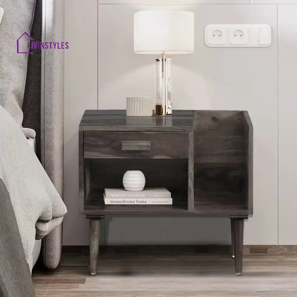 Nexo Sheesham Bed Side Table Walnut Bedroom Furniture Sets