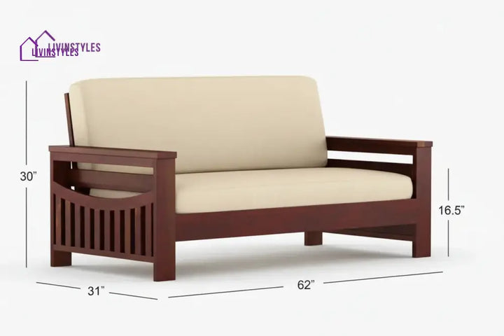 James Solid Sheesham Wood Sofa Set | Wooden Sofa Set for Living Room