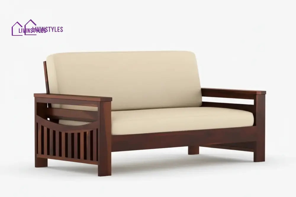 James Solid Sheesham Wood Sofa Set | Wooden Sofa Set for Living Room