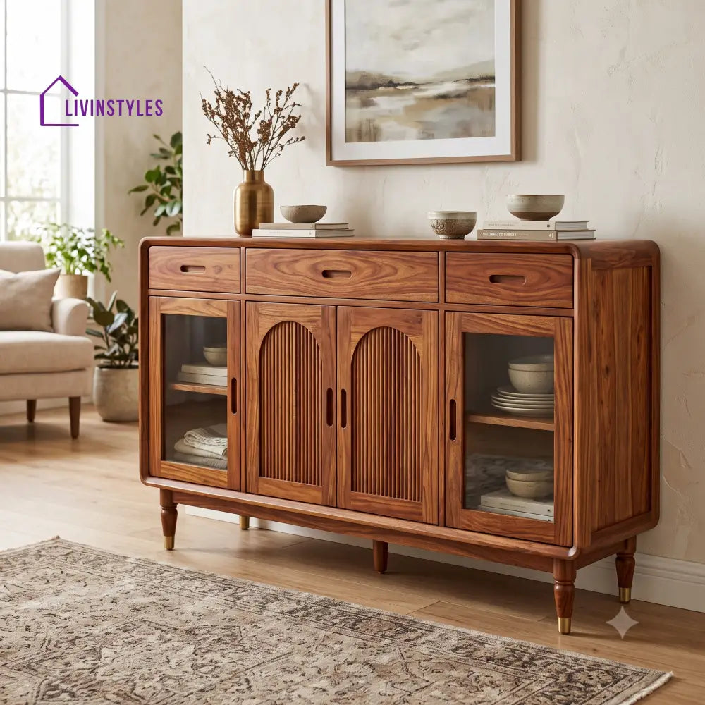 Janaki Premium Sheesham Wood Sideboard and Cabinet for Living Room