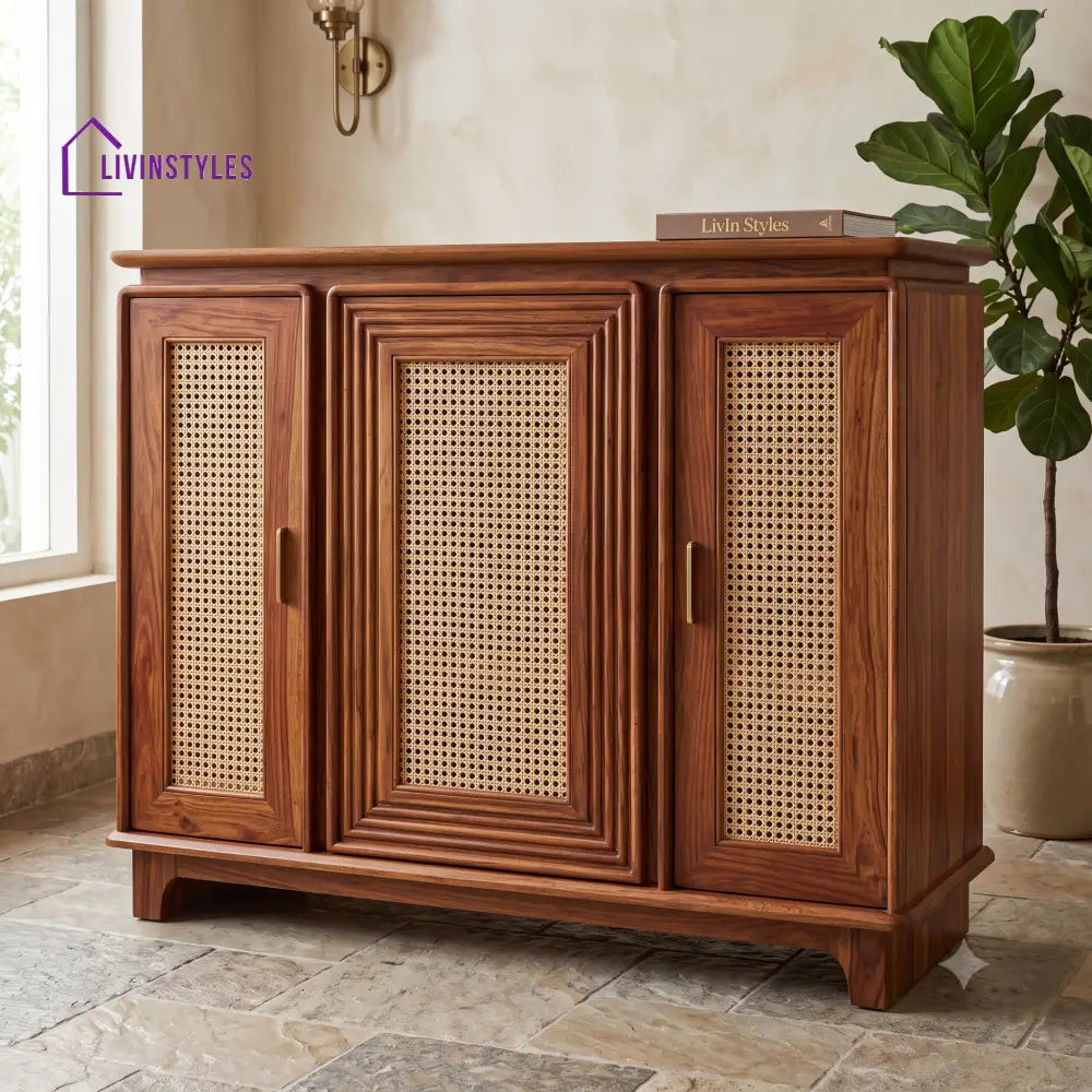 Janaki Sheesham Wood Shoe Rack | Wooden Shoe Cabinet