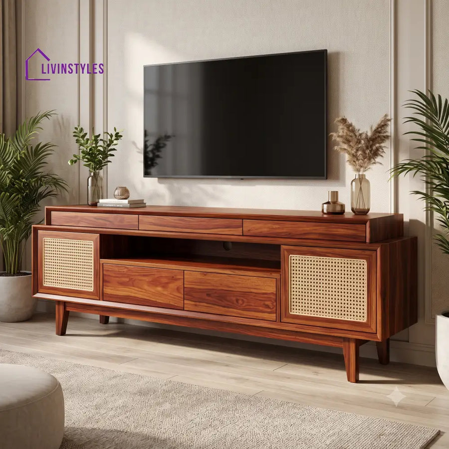Janaki Sheesham Wood Tv Unit for Living Room | Tv Cabinet | Tv Console