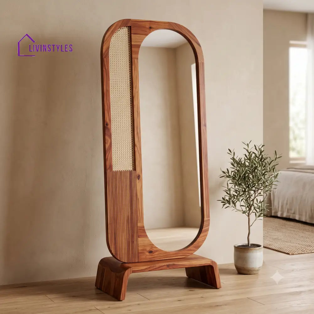 Janaki Wooden Full Length Mirror for Bedroom & Living Room