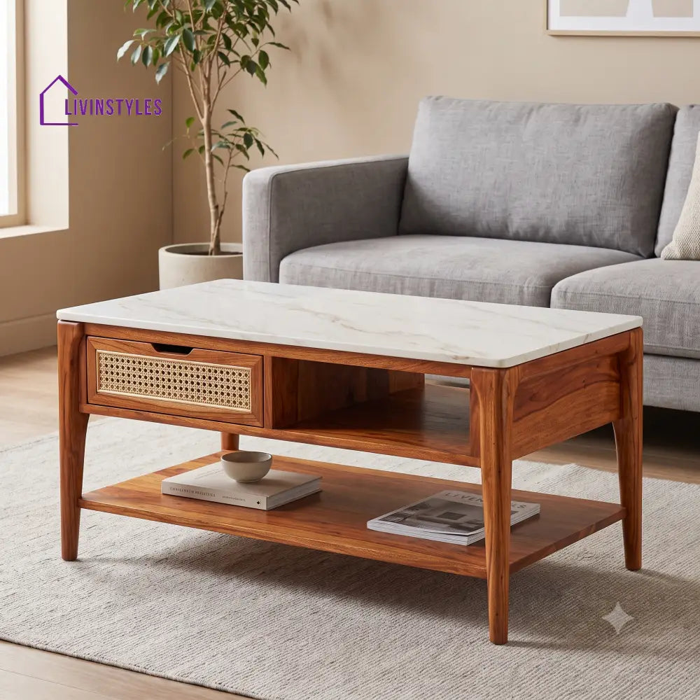 Janani Premium Solid Wood Coffee Table for Living Room Online