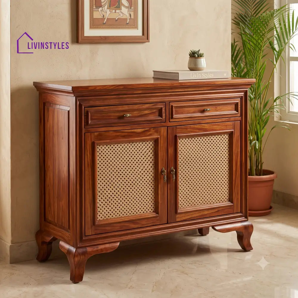Janani Sheesham Wood Shoe Rack | Wooden Shoe Cabinet