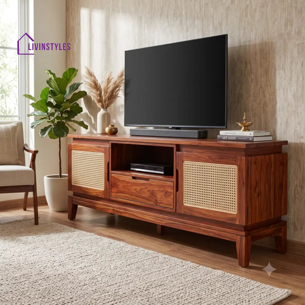 Janani Sheesham Wood Tv Unit for Living Room | Tv Cabinet | Tv Console