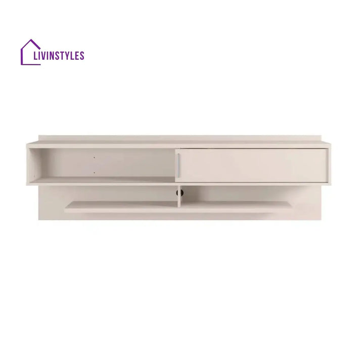 Jane Wall Mounted White Finish Tv Unit Stand for Living Room