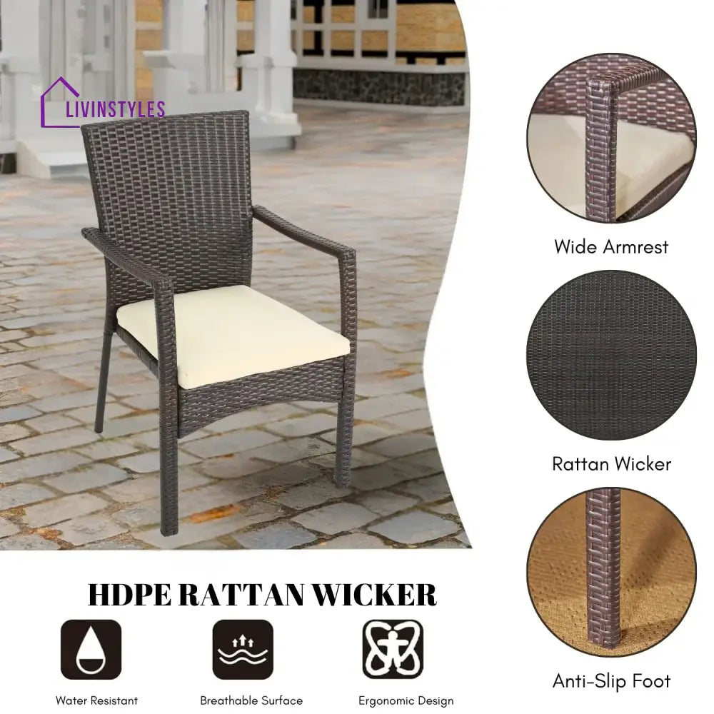 Janhavi 7-Piece Outdoor Rattan Wicker Dining Set - Dining Set