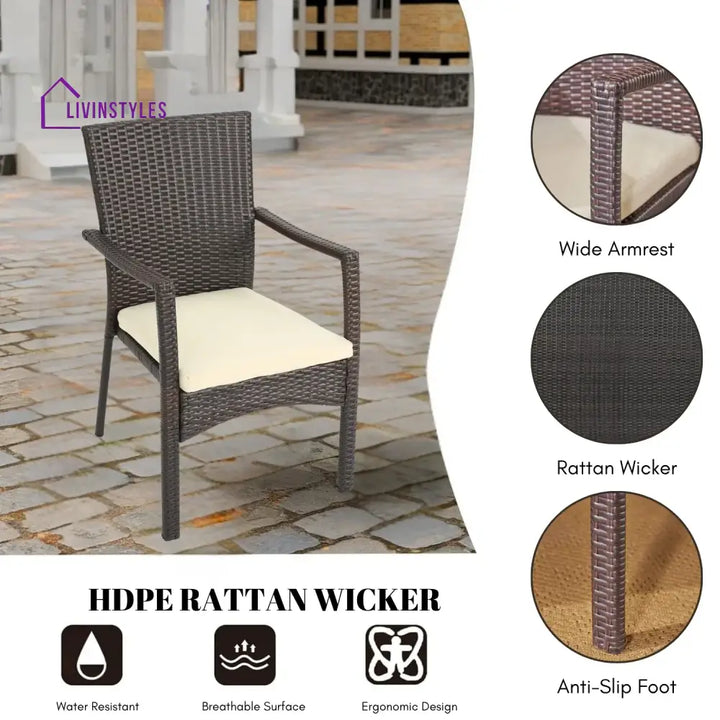 Janhavi 7-Piece Outdoor Rattan Wicker Dining Set - Dining Set