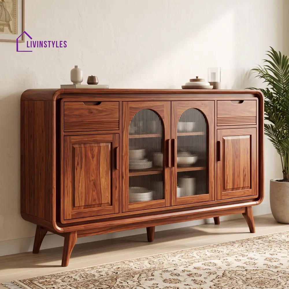 Janhavi Premium Sheesham Wood Sideboard and Cabinet for Living Room