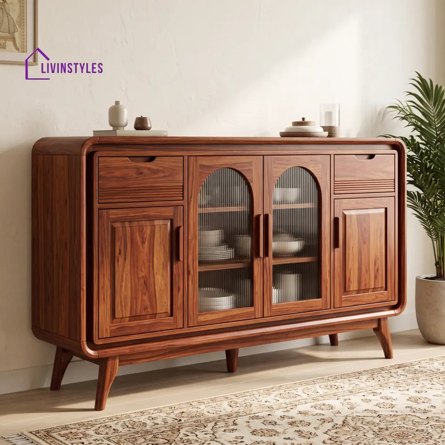 Janhavi Premium Sheesham Wood Sideboard and Cabinet for Living Room