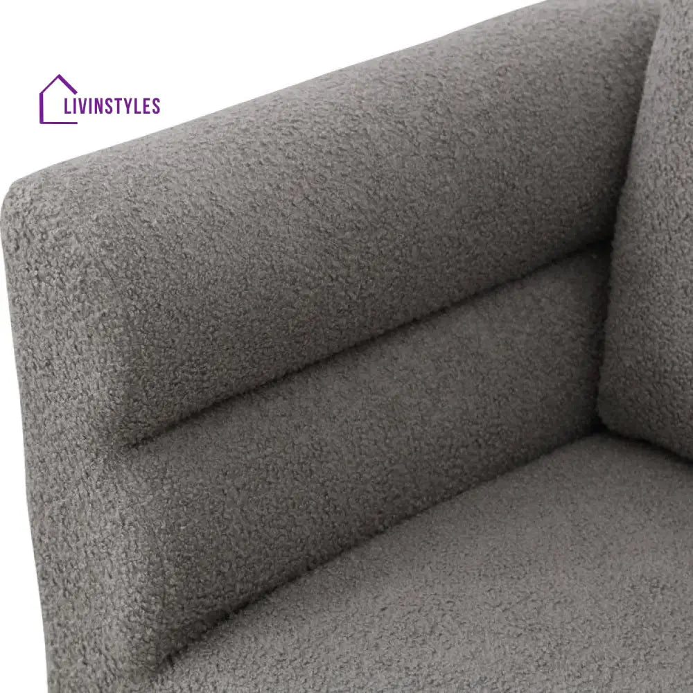 Janhvi Solid Wood and Fabric Arm Chair | Living Room Chair | Lounge Chair - 360 Rotating