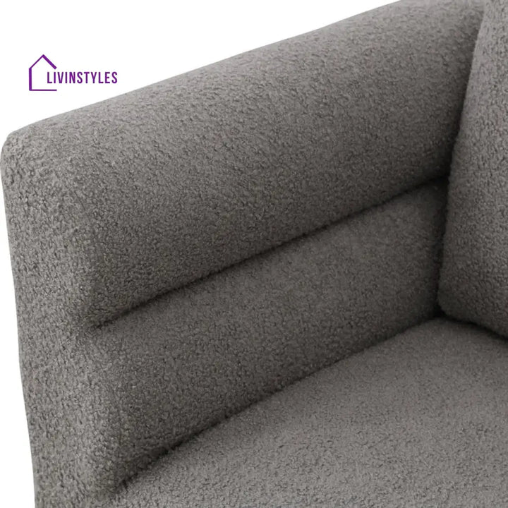 Janhvi Solid Wood and Fabric Arm Chair | Living Room Chair | Lounge Chair - 360 Rotating