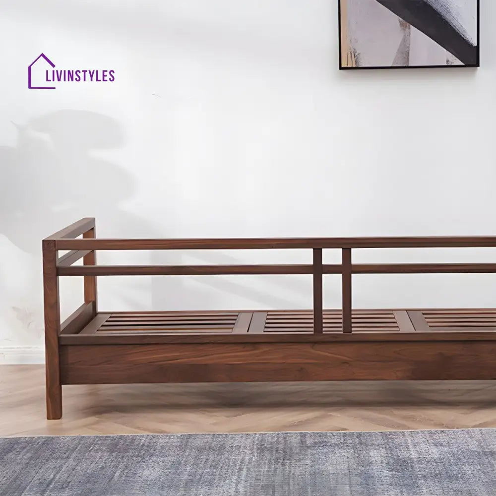 Janisha Solid Wood 3 + 1 + 1 Seater Sofa for Living Room