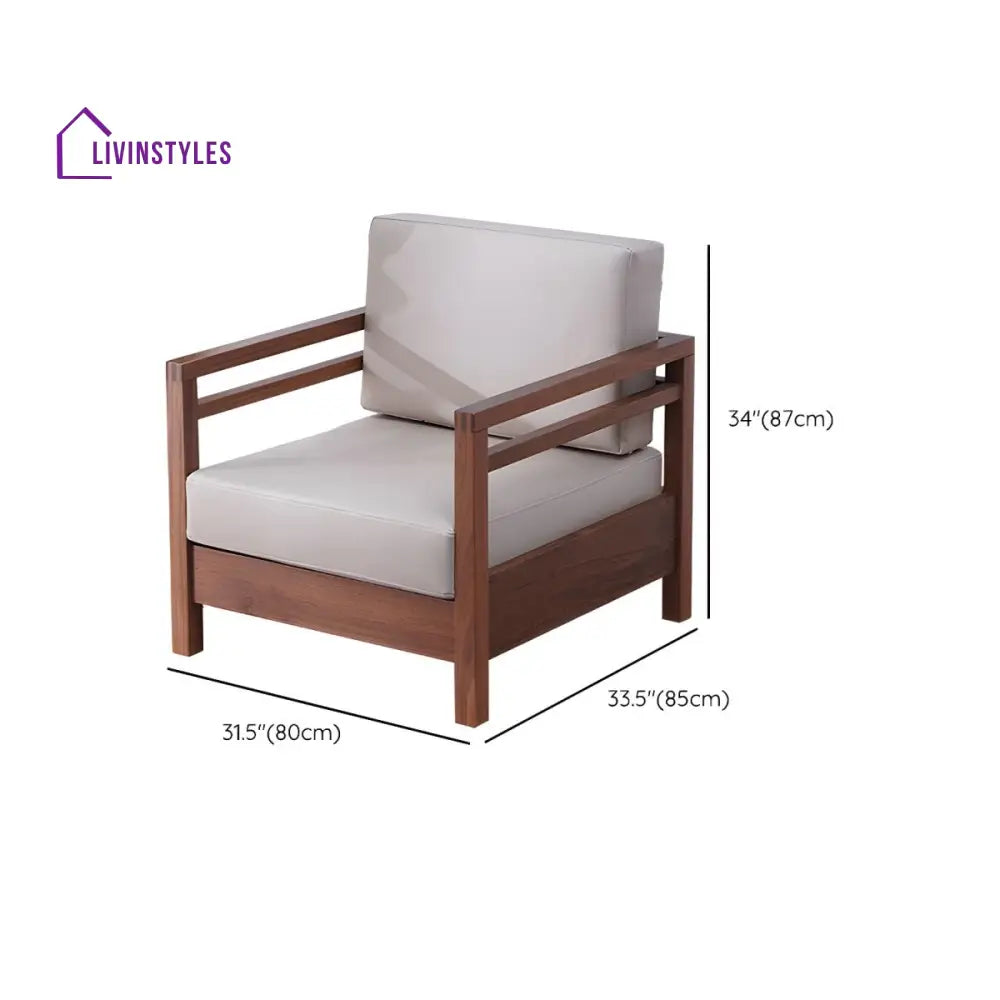 Janisha Solid Wood 3 + 1 + 1 Seater Sofa for Living Room