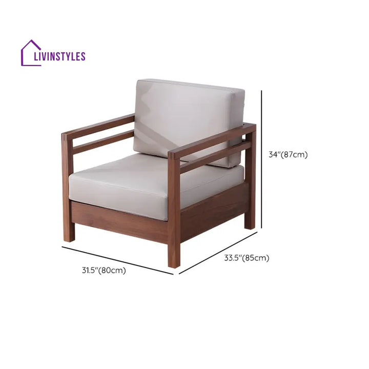 Janisha Solid Wood 3 + 1 + 1 Seater Sofa for Living Room