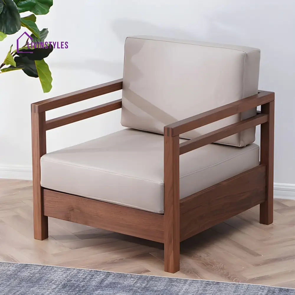 Janisha Solid Wood 3 + 1 + 1 Seater Sofa for Living Room