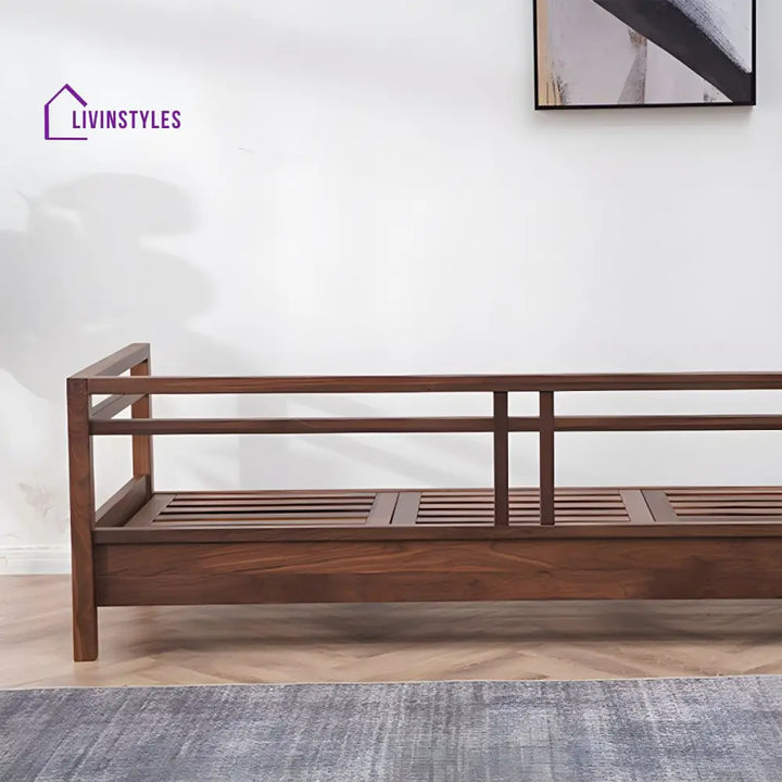 Janisha Solid Wood 3 Seater Sofa for Living Room
