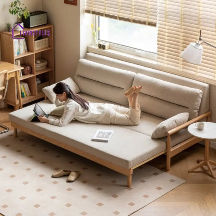 Janisha Solid Wood Sofa Come Bed | Easy Folding Sofa Come Bed