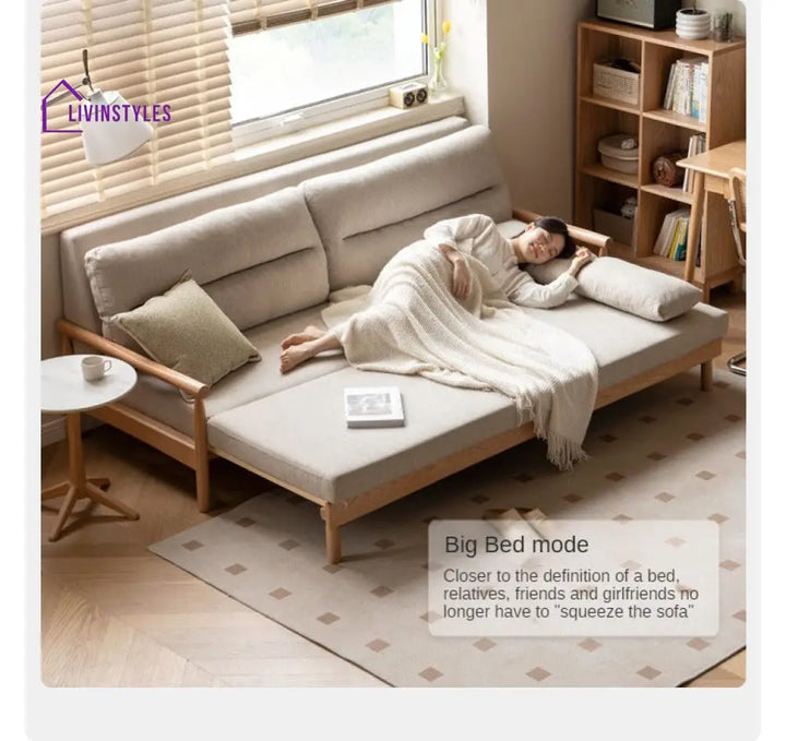 Janisha Solid Wood Sofa Come Bed | Easy Folding Sofa Come Bed