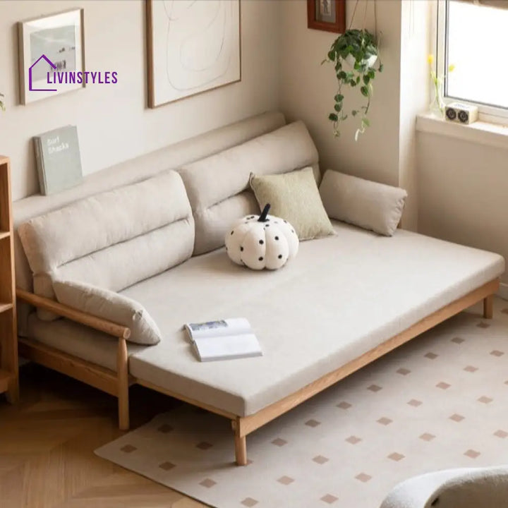 Janisha Solid Wood Sofa Come Bed | Easy Folding Sofa Come Bed