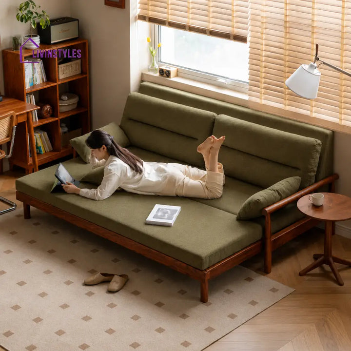 Janisha Solid Wood Sofa Come Bed | Easy Folding Sofa Come Bed