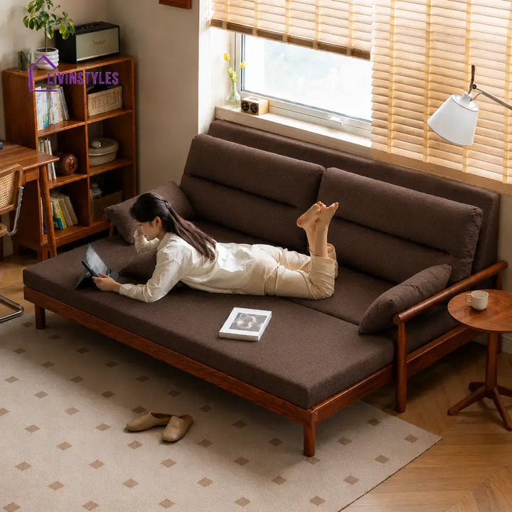 Janisha Solid Wood Sofa Come Bed | Easy Folding Sofa Come Bed